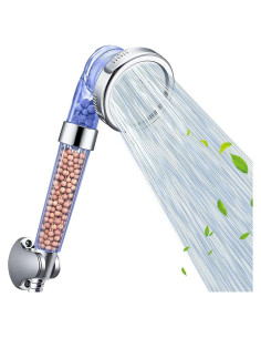 Cabezal de Ducha Nosame Alta Presión 3 Modos Filtrado Azul