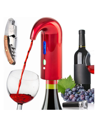 Acelerador de Vino Eléctrico Yoocylii Rojo Navidad 750ml