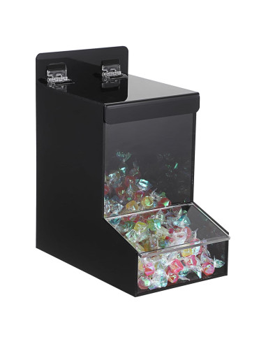 Dispensador Acrílico de Dulces Kokone Negro 25x22x16 cm