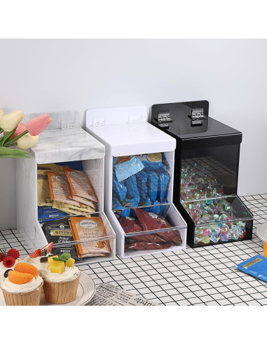 Dispensador Acrílico de Dulces Kokone Negro 25x22x16 cm