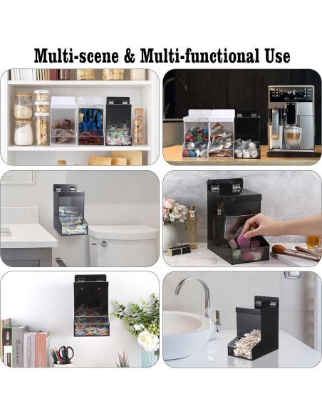 Dispensador Acrílico de Dulces Kokone Negro 25x22x16 cm