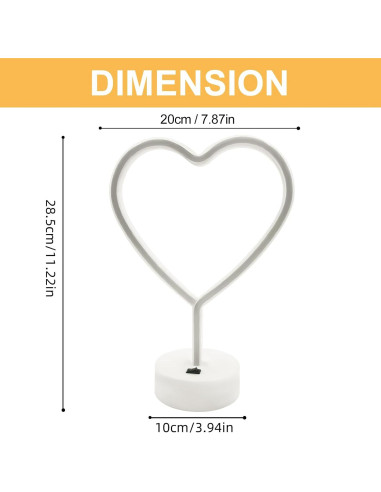 Luz de Neón Corazón LED UrsaMajor - Paquete de 2 Rosa y Púrpura