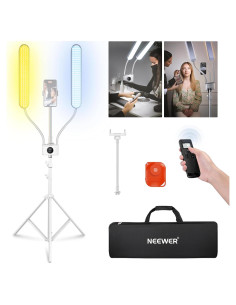 Luz LED NEEWER BH40B Bi-Color Regulable con Soporte Teléfono