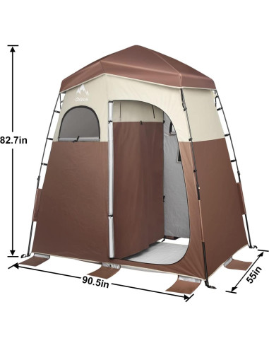 Tienda de Privacidad Pop Up Oileus Doble-Café 2 Habitaciones