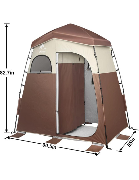 Tienda de Privacidad Pop Up Oileus Doble-Café 2 Habitaciones