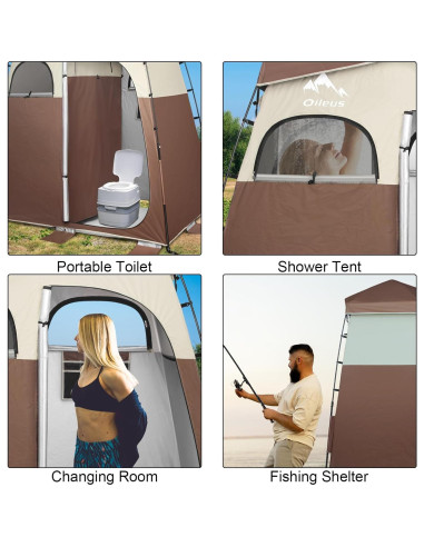 Tienda de Privacidad Pop Up Oileus Doble-Café 2 Habitaciones