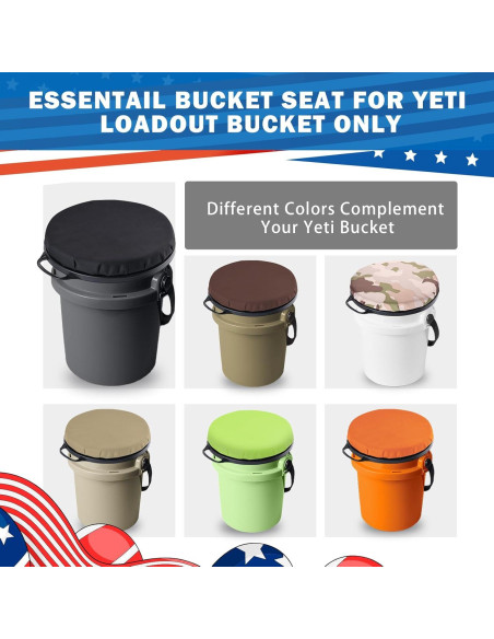 Asiento de Cubo Yeti Ironraw 5 Galones Acolchado 360 Negro