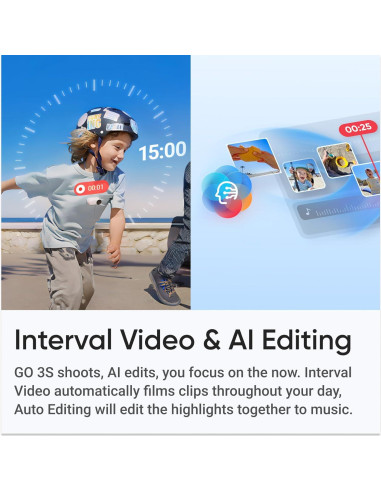 Cámara de Acción Insta360 GO 3S 64GB Negra 4K Impermeable