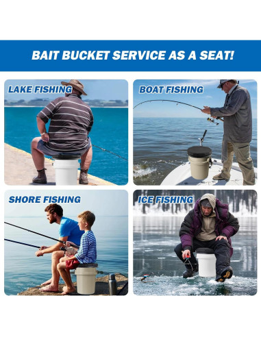 Asiento de Cubo Yeti Ironraw 5 Galones Acolchado 360 Negro