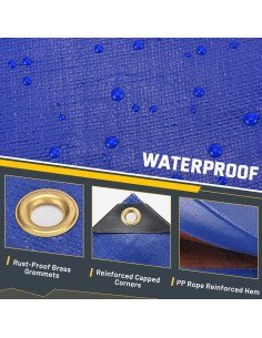 Lona Resistente al Agua Kesfitt 2.44x3.05m 16 Mil UV 2