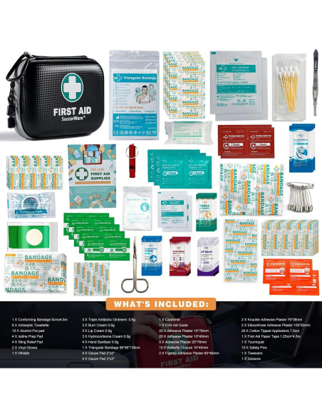Kit de Primeros Auxilios Mini SuccorWare 150 Piezas Negro