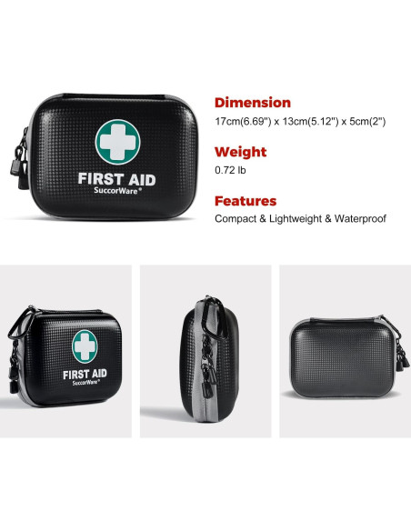 Kit de Primeros Auxilios Mini SuccorWare 150 Piezas Negro