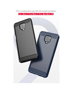 Funda TPU Antideslizante EUAGVQY para Xiaomi Redmi Note 9S - Negro 2