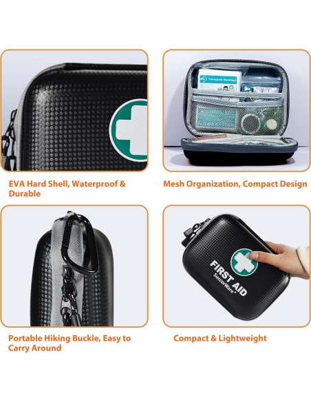 Kit de Primeros Auxilios Mini SuccorWare 150 Piezas Negro
