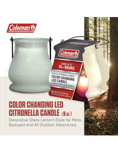 Vela LED de Citronela Coleman 77091 Multicolor 25h 2