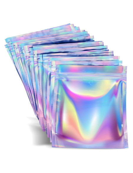Bolsas Mylar Prestee 10x7.6 cm Holográficas 100 Piezas Resellables