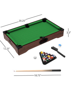 Mesa de Billar Mini ¡Hey! ¡Juega! 51.4x31.1cm Portátil 2