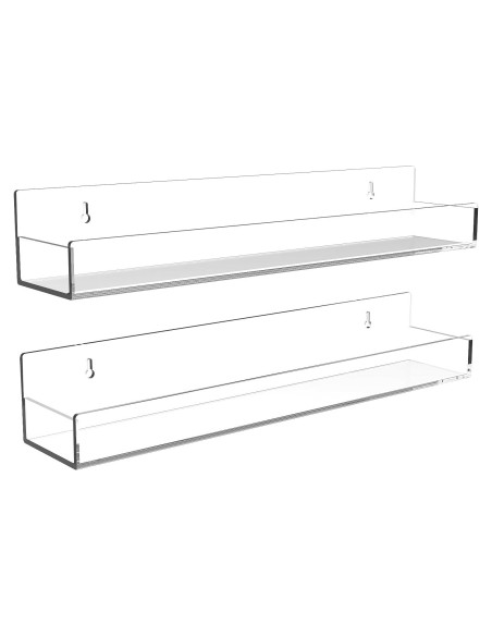 Estante Flotante Acrílico SOVQUEST 38x7x6 cm - 2 Piezas Estante Flotante Acrílico SOVQUEST 38x7x6 cm - 2 Piezas