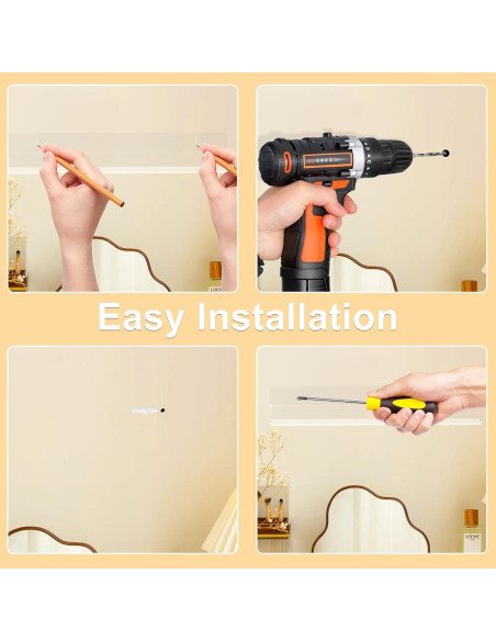 Estante Flotante Acrílico SOVQUEST 38x7x6 cm - 2 Piezas Estante Flotante Acrílico SOVQUEST 38x7x6 cm - 2 Piezas