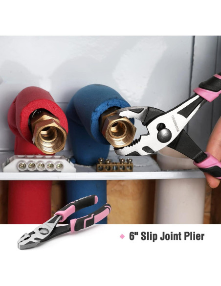 Set de Herramientas Pink 35 Piezas WORKPRO - Caja de Almacenamiento