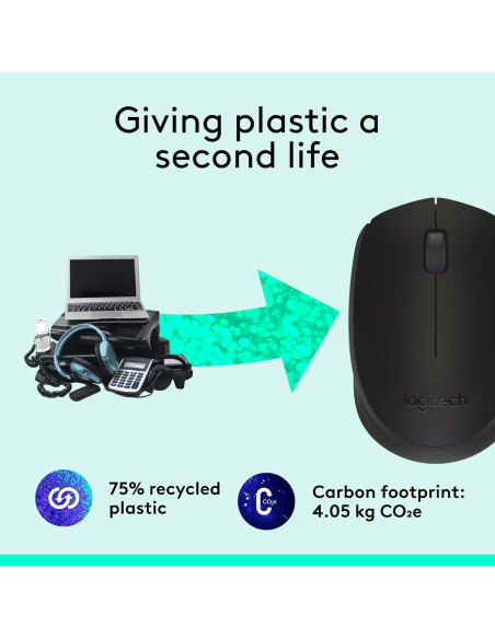 Ratón Inalámbrico Logitech M170 Negro 2.4 GHz Óptico Ratón Inalámbrico Logitech M170 Negro 2.4 GHz Óptico