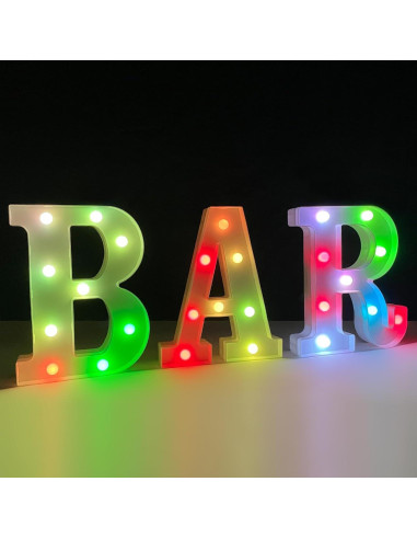 Letras LED Coloridas ENSHUI con Cambio Automático de Color