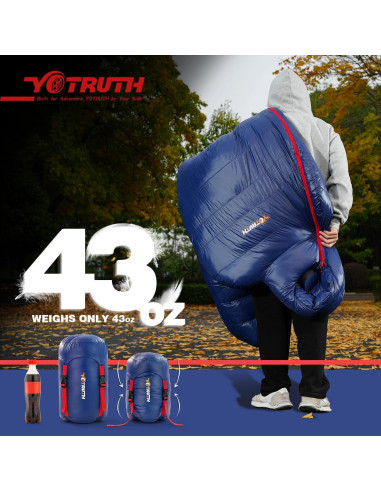 Saco de Dormir Momia Yotruth 20F - Plumón de Pato 650-FP