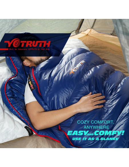 Saco de Dormir Momia Yotruth 20F - Plumón de Pato 650-FP