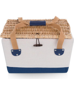 Cesta de Picnic Boardwalk PICNIC TIME para 2 - Lienzo Beige 2