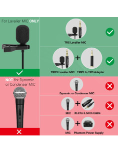 Divisor de Audio Cubilux 3.5mm TRRS a TRS para Micrófono y Auriculares 2