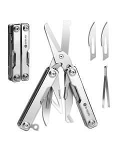 BIBURY Mini Multitool BI2052A 8 en 1 Tijeras de Llavero