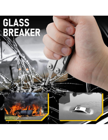 BIBURY Mini Multitool BI2052A 8 en 1 Tijeras de Llavero