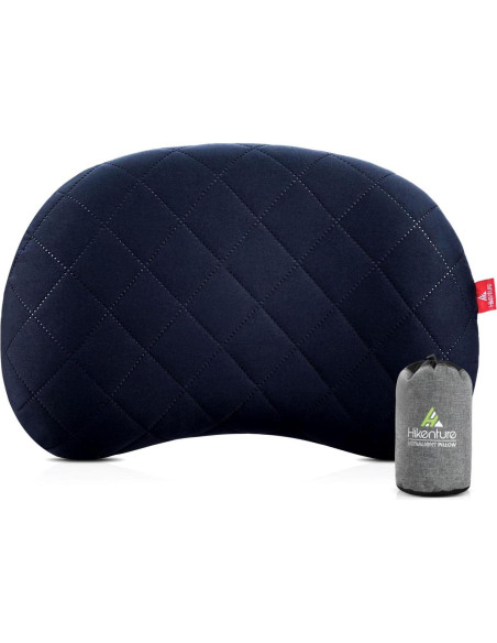 Almohada Inflable para Camping Hikenture Azul Compacta 43.2x26.7cm
