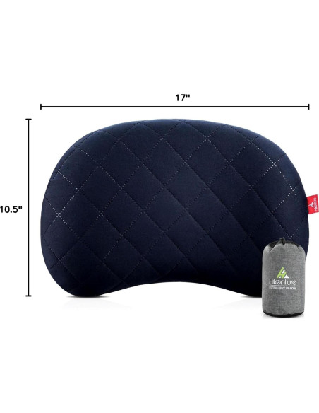 Almohada Inflable para Camping Hikenture Azul Compacta 43.2x26.7cm