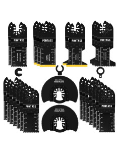 Kit 27 Hojas de Sierra Oscilante PONTASS - Titanio y Acero