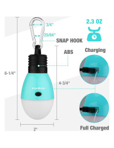 Linterna de Camping Recargable EverBrite 150 Lúmenes Azul 2