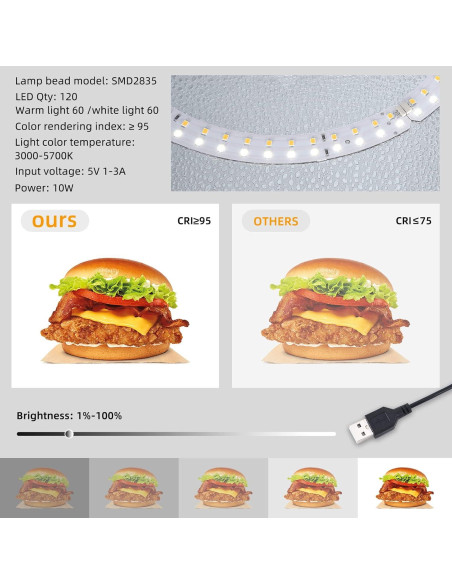 Caja de Luz de Estudio Fotográfico Lightdow 30x30cm con 120 LEDs