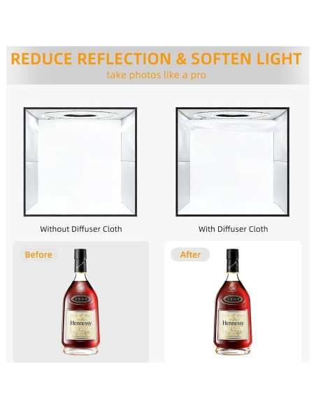 Caja de Luz de Estudio Fotográfico Lightdow 30x30cm con 120 LEDs