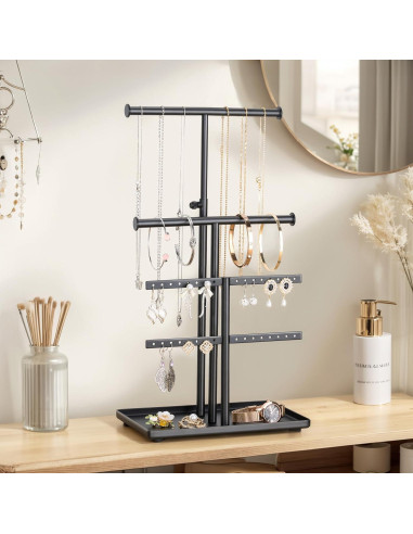 Organizador de Joyas Josmimic Negro Ajustable para Collares