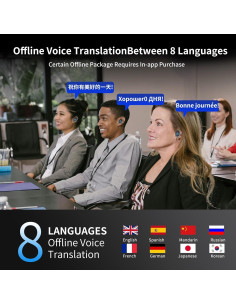 Auriculares Traductores AI Umzxni M57, 144 Idiomas, Bluetooth 5.4 2