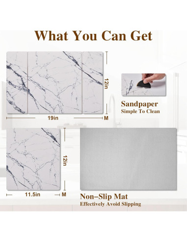 Alfombrilla de Secado Diatomácea Watshyon 48.3x30.5cm Blanca