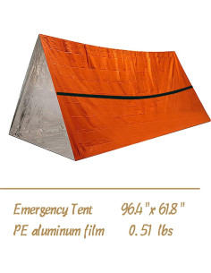 Carpa de Emergencia DZRZVD DZ TENT para 2 Personas Impermeable 2