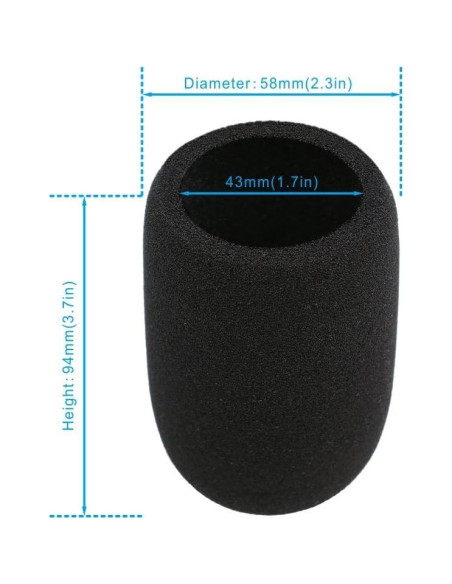 Funda de Espuma para Parabrisas Micrófono Audio-Technica AT2020 - 2 Piezas