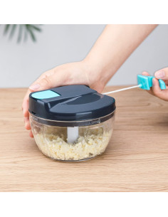 Picadora de Verduras Manual Sifenma 500ml Azul - Multifuncional 2