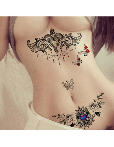 Conjunto de Tatuajes Temporales Sexy Roarhowl Diseño 1