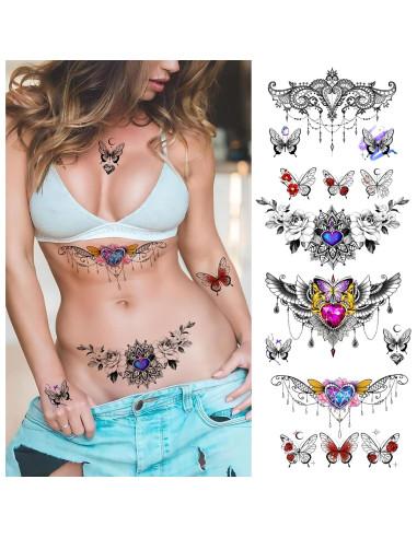 Conjunto de Tatuajes Temporales Sexy Roarhowl Diseño 1