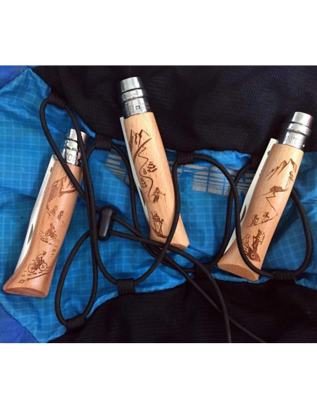 Cuchillo de bolsillo Opinel No8 - Acero inoxidable - Senderismo