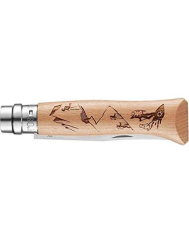 Cuchillo de bolsillo Opinel No8 - Acero inoxidable - Senderismo