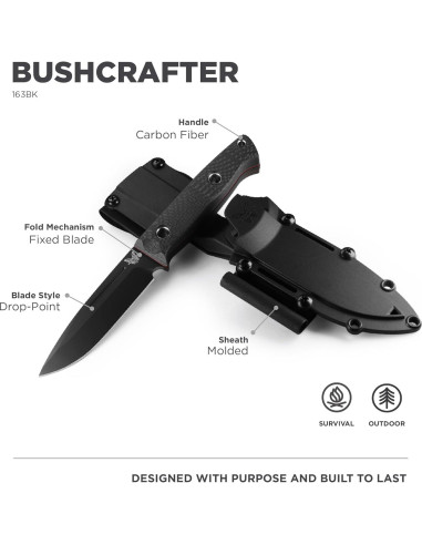 Cuchillo de Supervivencia Benchmade Bushcrafter 163BK 22.95cm