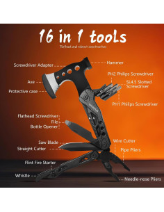Multiherramienta 16 en 1 GIRIAITUS para Camping y Supervivencia 2